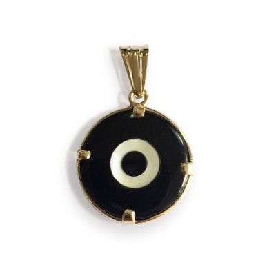 Evil eye pendant for Men in gold